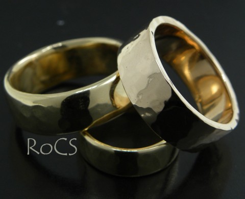 Assorted handmade gold bands image