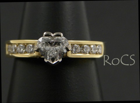 Engagement ring with custom heart shaped diamond  image