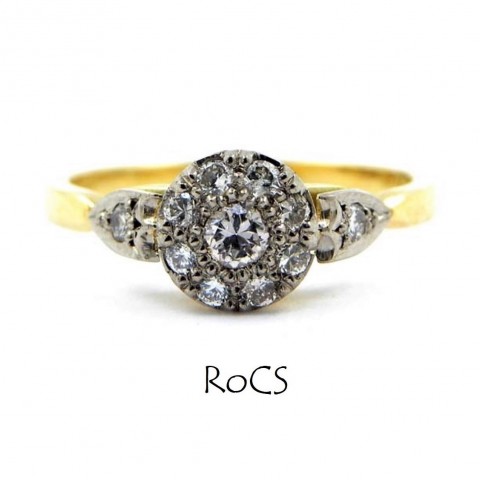 Diamond set cluster ring  image