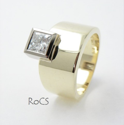 Contemporary diamond set band  image