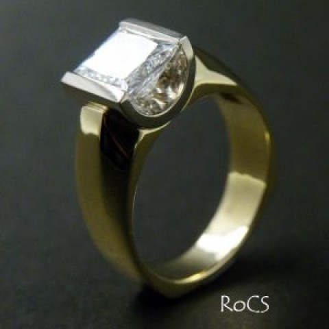 Tension set 2ct diamond band image