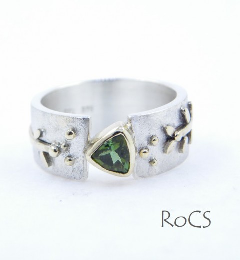 Green Tourmaline Kowhai Ring image