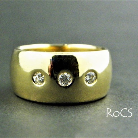 Wide diamond set ring image