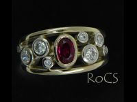 Garnet and diamonds