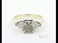 Champagne diamond with trillion cut diamond shoulders image