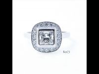 Engagement ring with princess cut diamond image