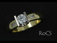 Contemporary tension set diamond ring image