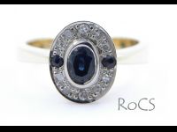 Sapphire with diamond halo  image