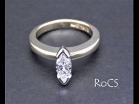 Marquise diamond solitaire ring image