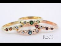 Multi gem set stacker rings image