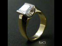 Tension set 2ct diamond band image