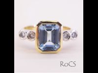 Topaz and diamond ring image