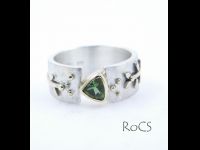 Green Tourmaline Kowhai Ring image