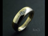 Two tone diamond set band image